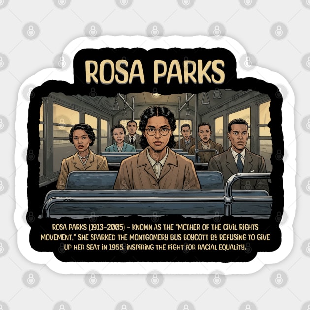 Rosa Parks, Black History, Black Woman Sticker by UrbanLifeApparel